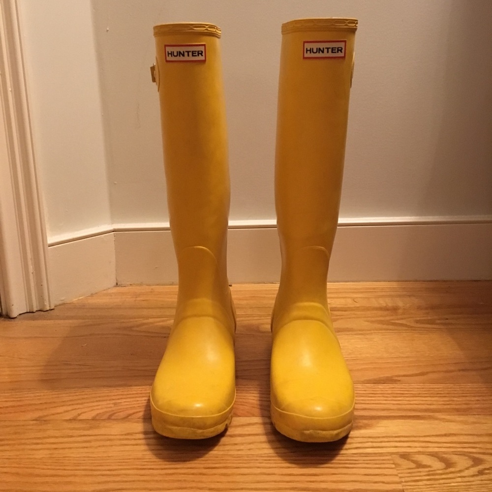 Yellow Hunter Rain Boots, Original Tall